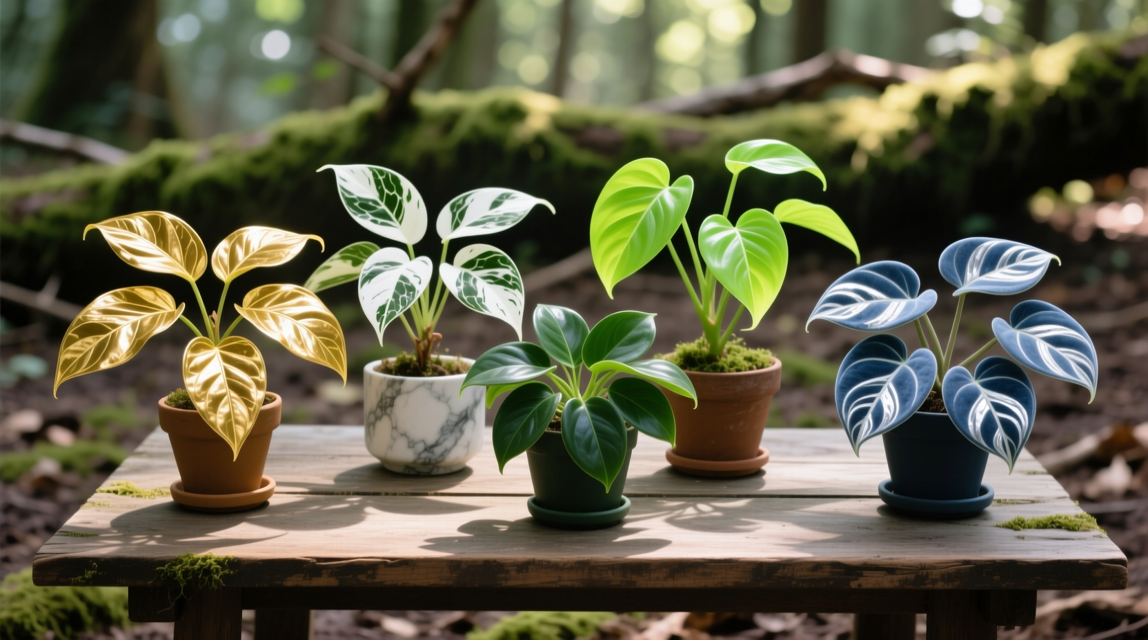 different varieties of pothos plants