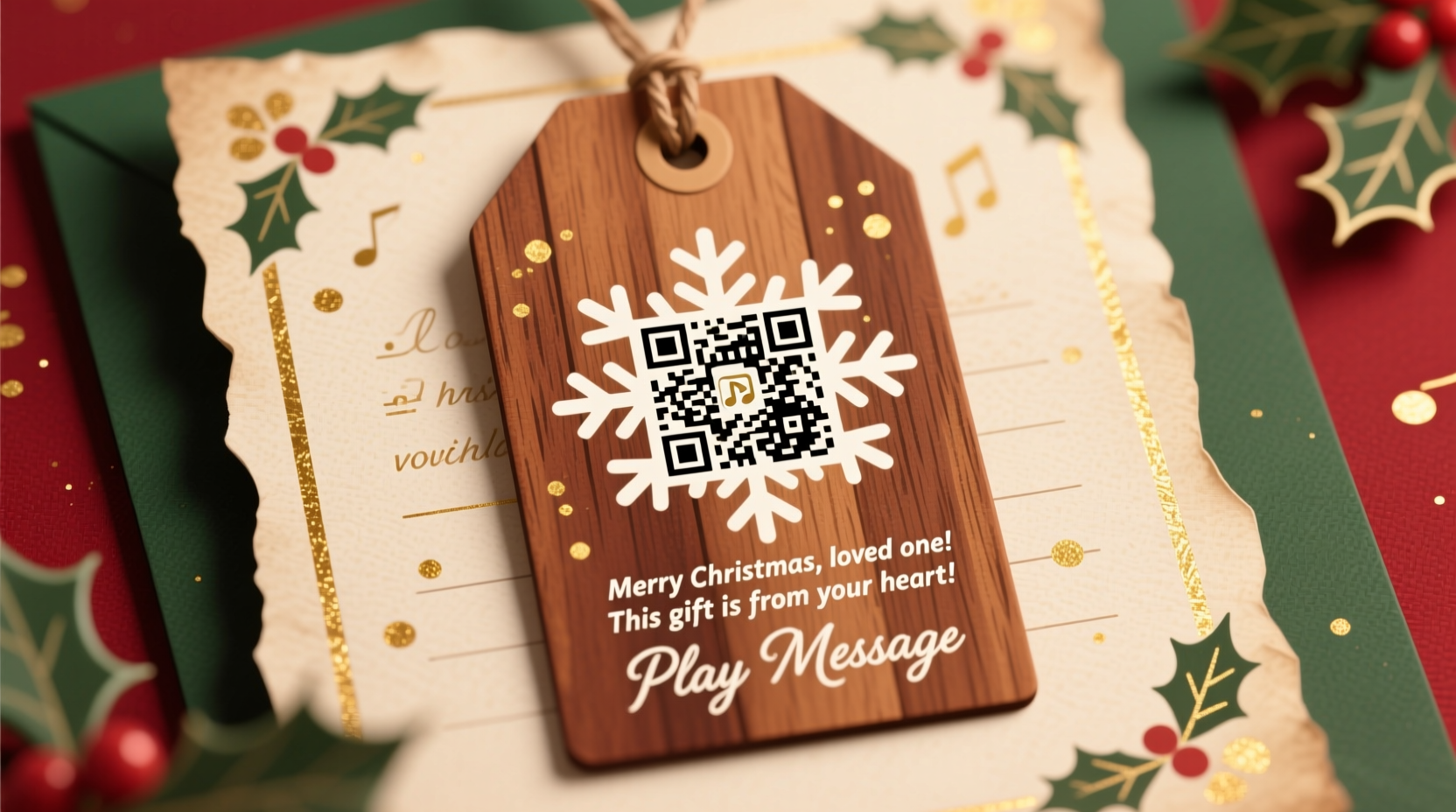 how to personalize gift tags with qr codes that play christmas messages