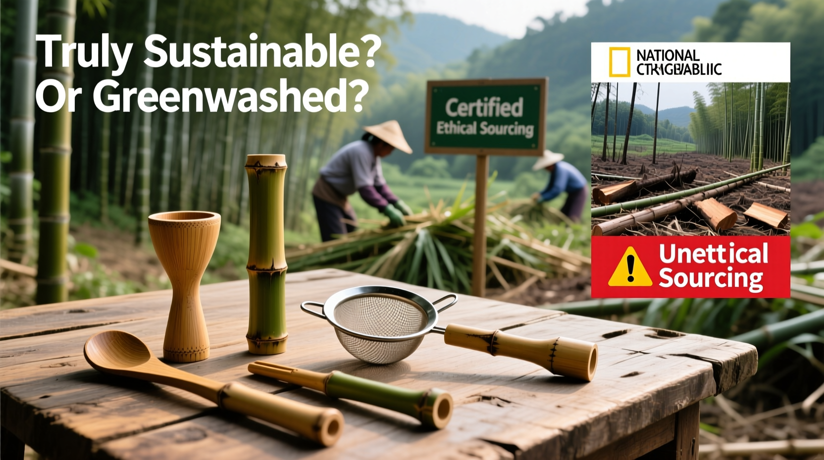 are bamboo bar tools truly sustainable—or just greenwashed if sourced unethically