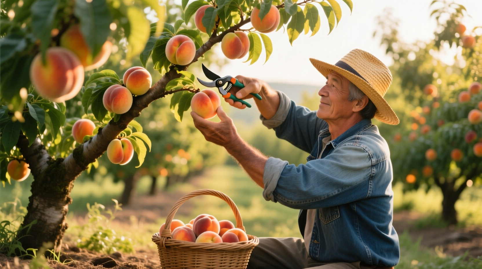 how to harvest peaches