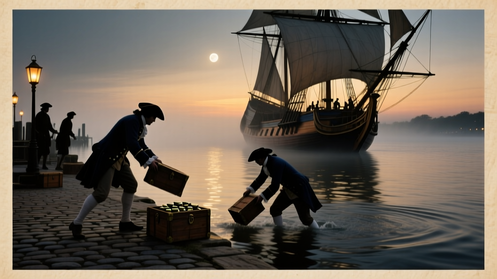 Boston Tea Party Time: 7 PM on December 16, 1773
