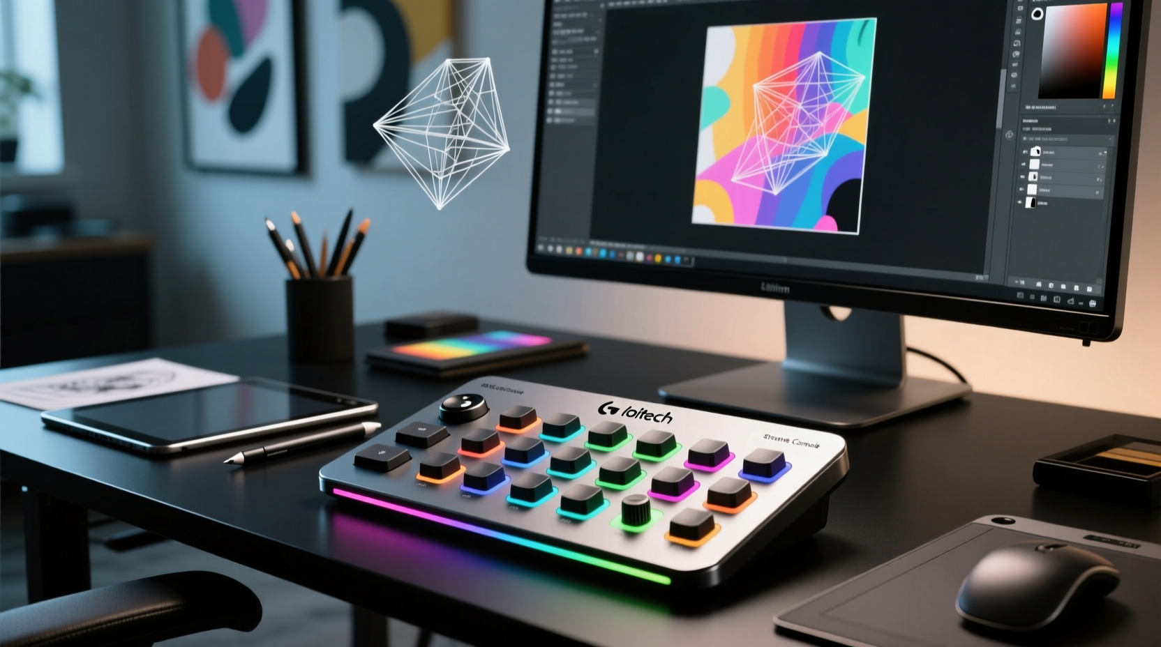the logitech mx creative console is a stream deck for digital artists
