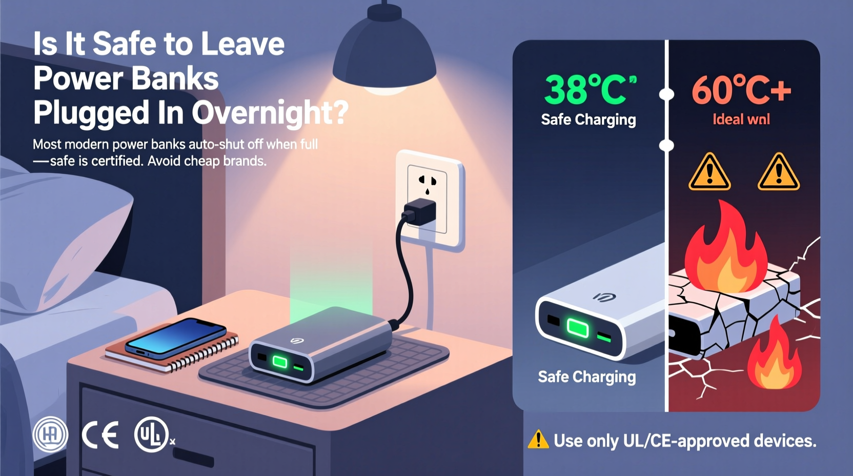 Power Bank Risks Is It Safe To Leave Power Banks Plugged In Overnight And Risks Of ...