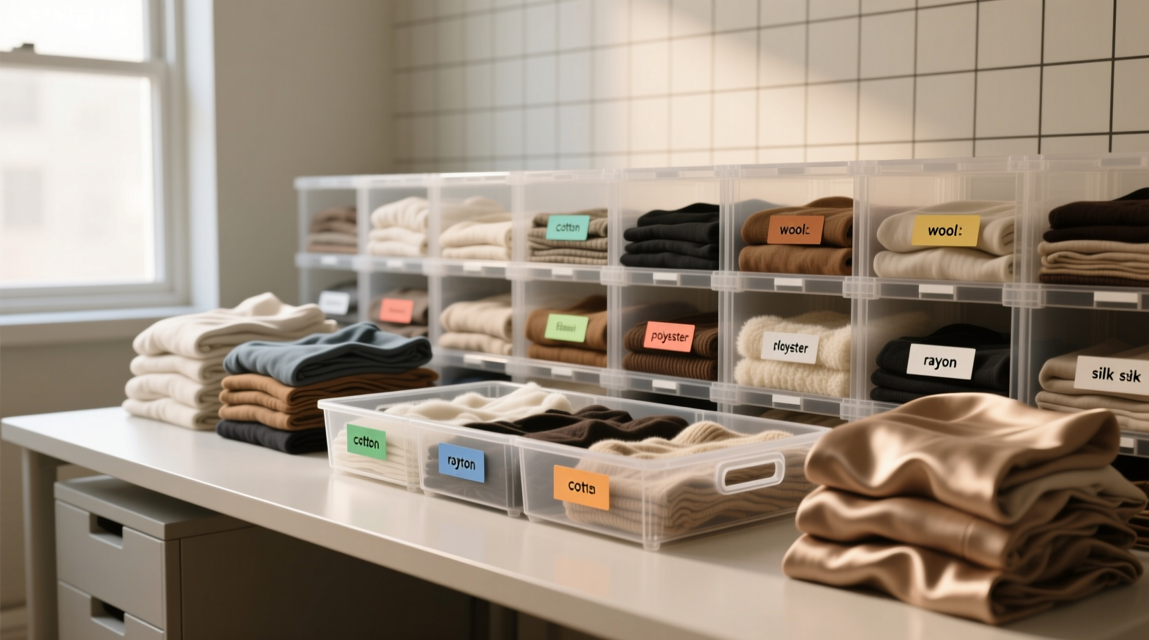 closet organization tips sort thrifted clothes by fabric