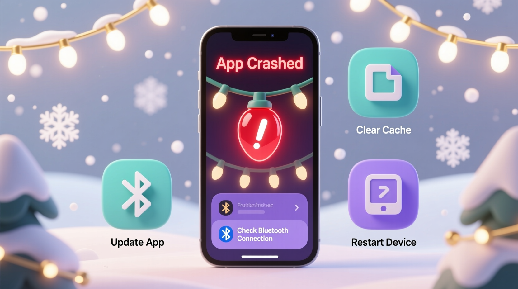 why does my smart christmas light app keep crashing solutions