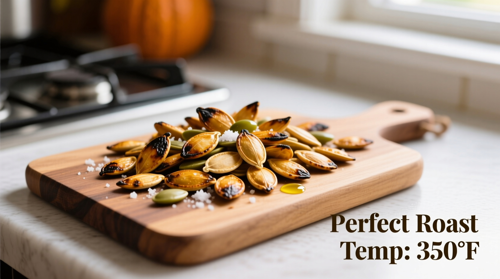 what temperature to roast pumpkin seeds