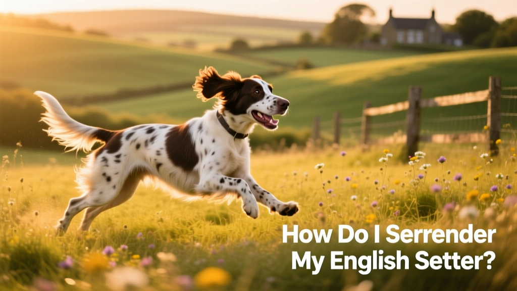 A joyful English Setter running through a sunlit meadow with ears flying and tail wagging