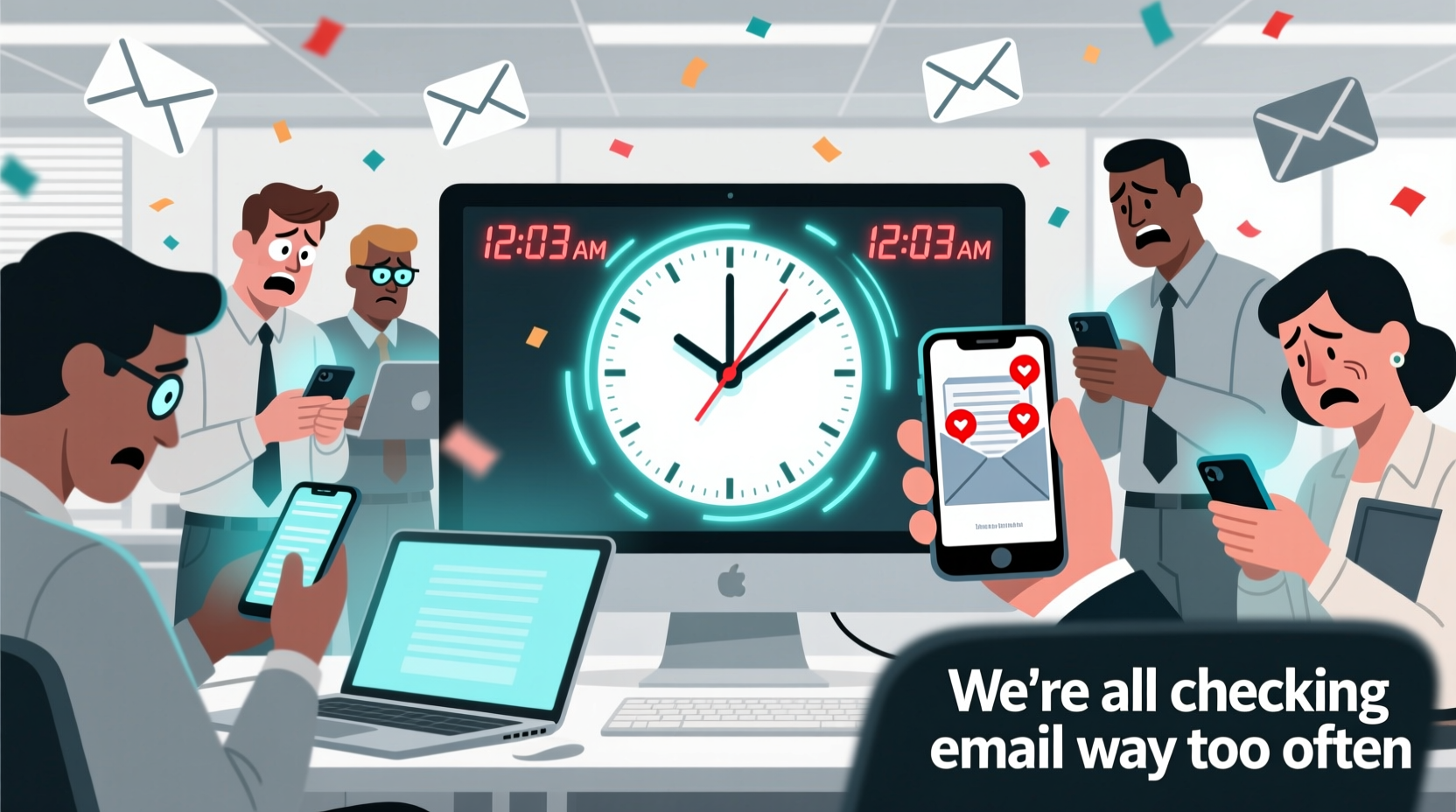 survey shows were all checking email way too often