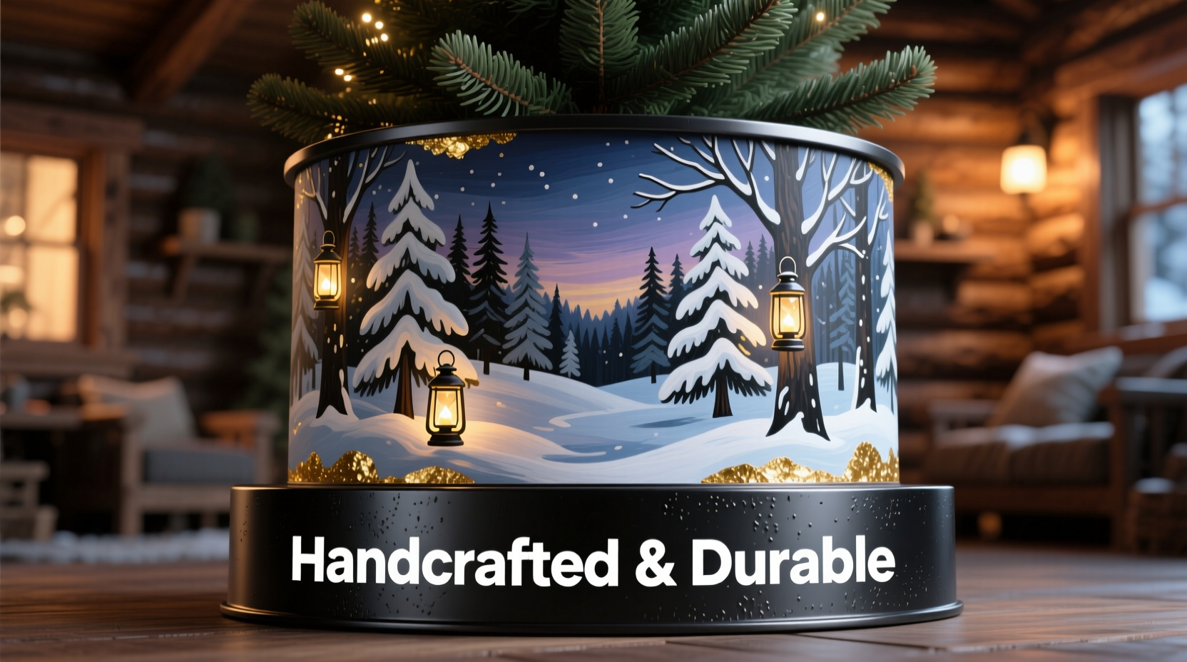 can you paint a christmas tree base for a custom look without damaging durability