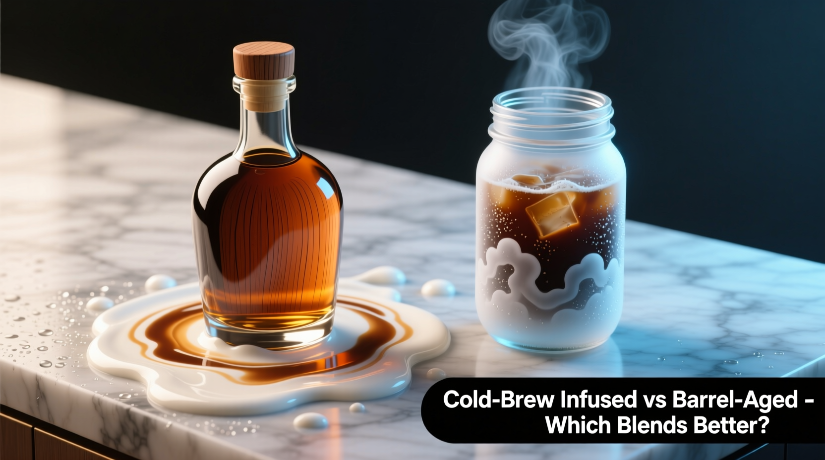 barrel-aged coffee liqueur vs cold-brew infused version which integrates better in creamy drinks