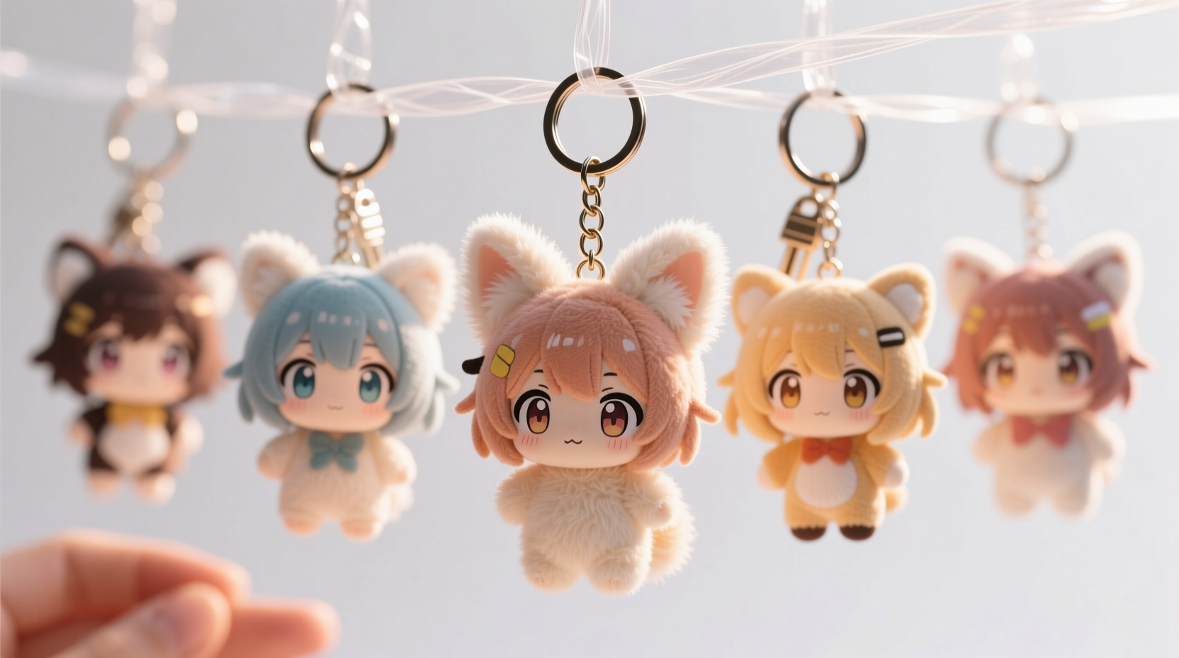 how to clean a furry anime keychain safely