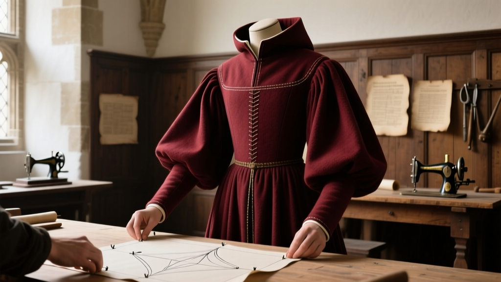 Medieval Burgundian Houppelande: 2026 Tailoring Guide