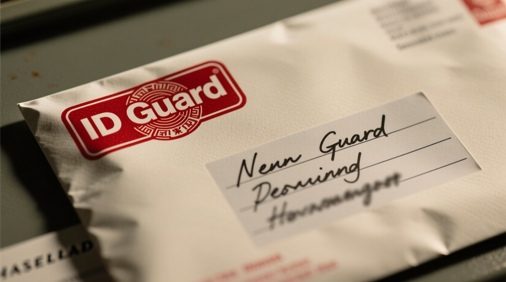 id guard stamp obscures private information on mail and