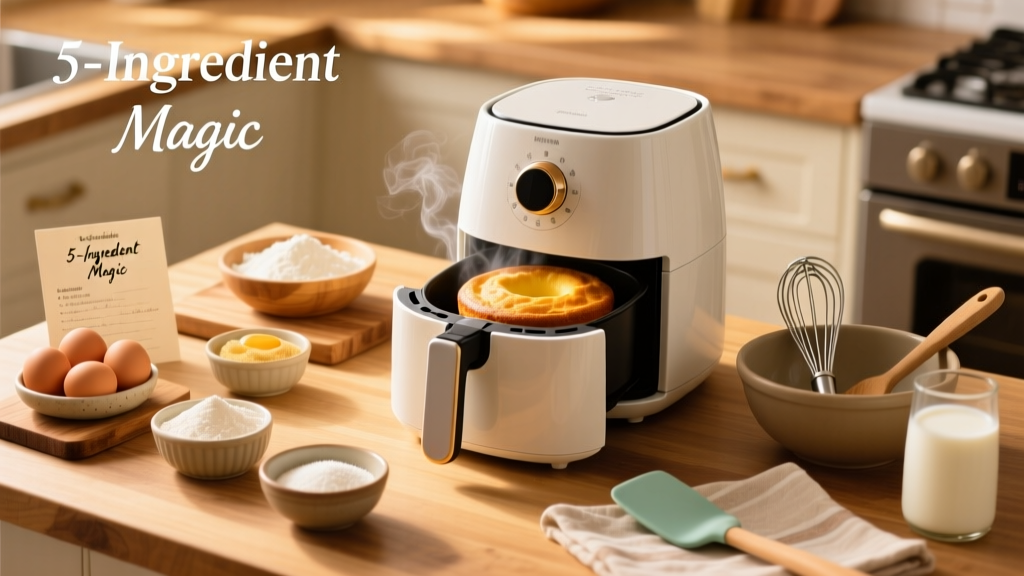 Easy Air Fryer Cake Recipe (5-Ingredient, 20-Minute!)