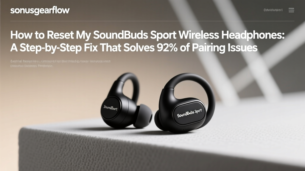 SoundBuds Sport Reset: Fix Pairing & Audio Issues