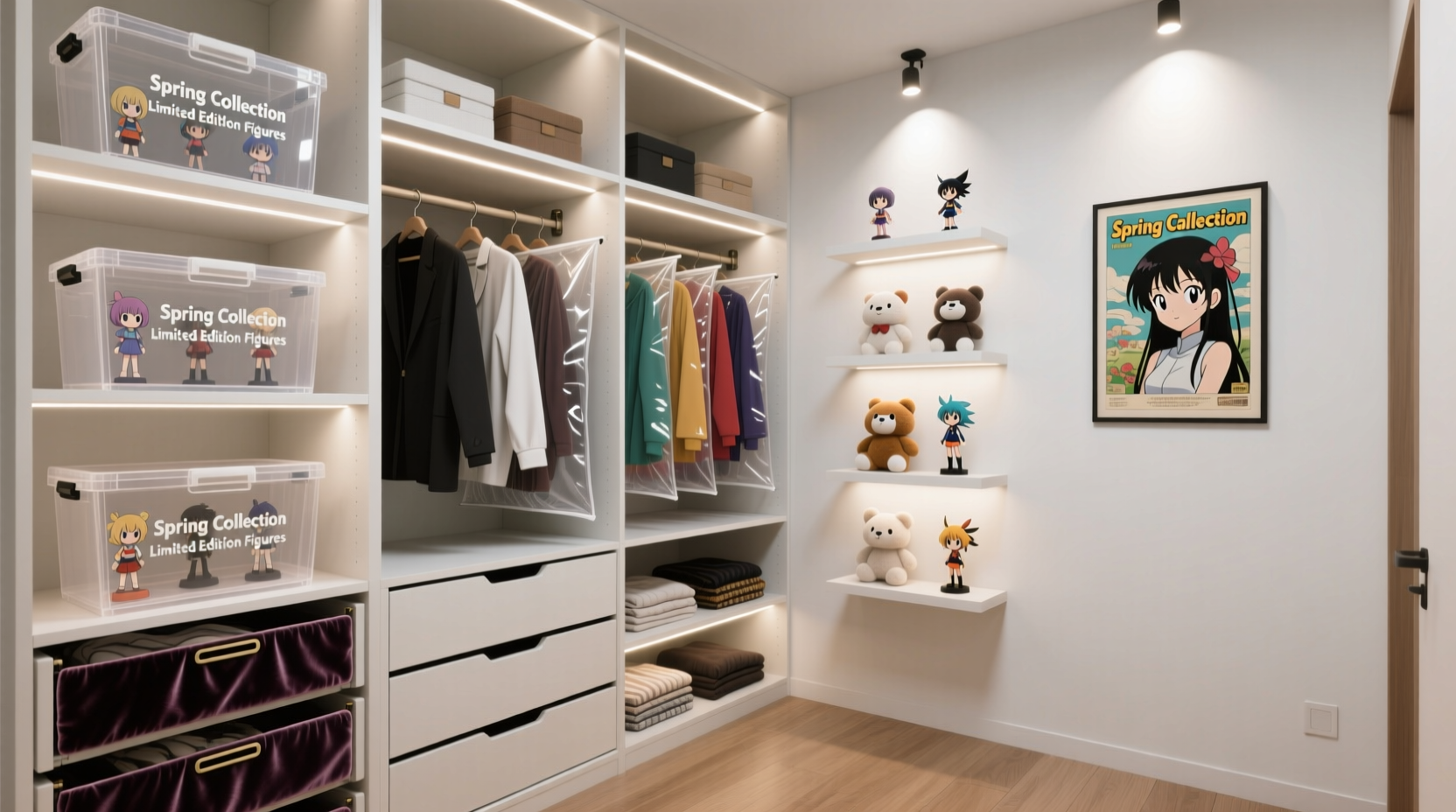 closet organization tips for anime merch coats