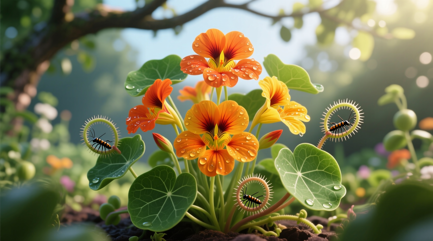 nasturtium trap plants
