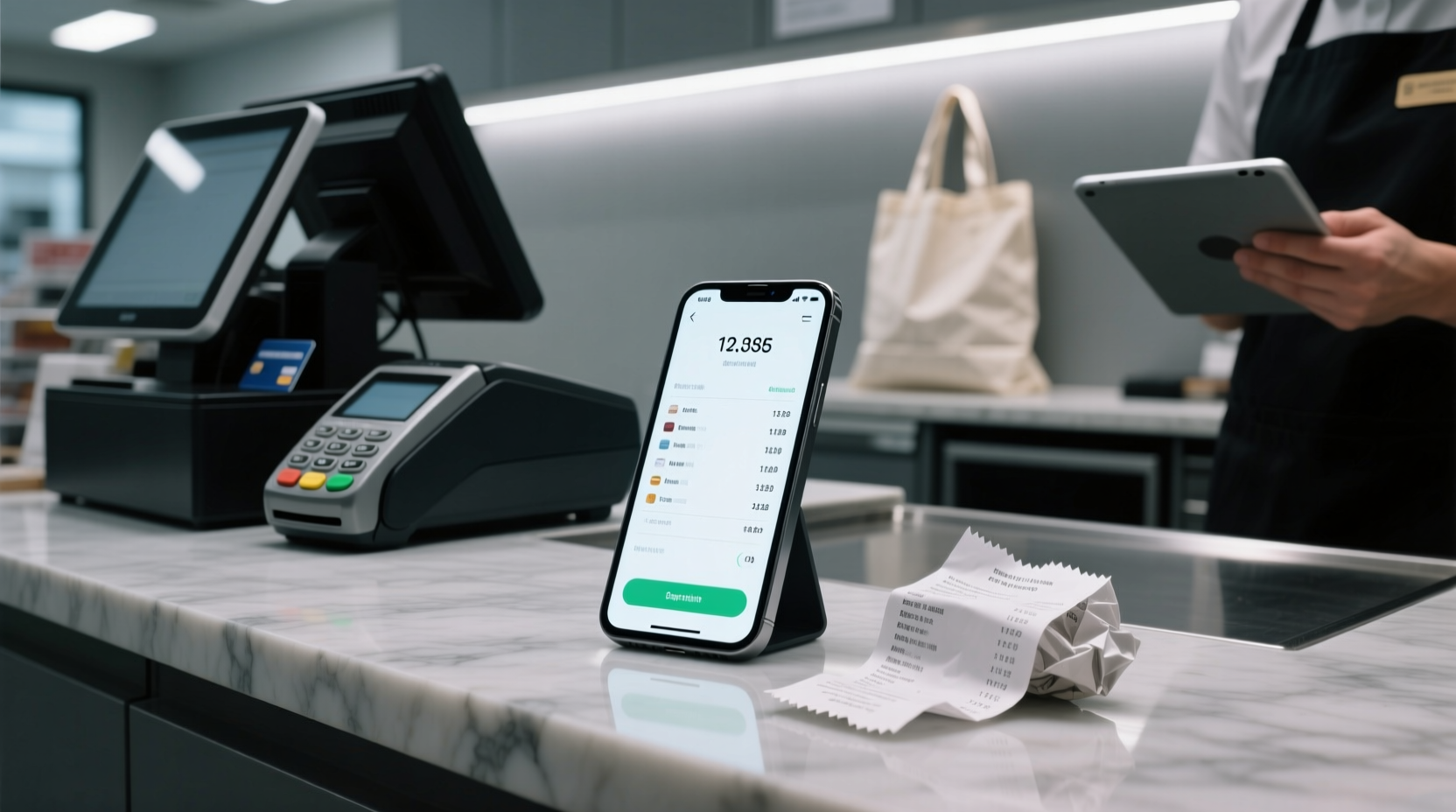 report shows fewer paper receipts