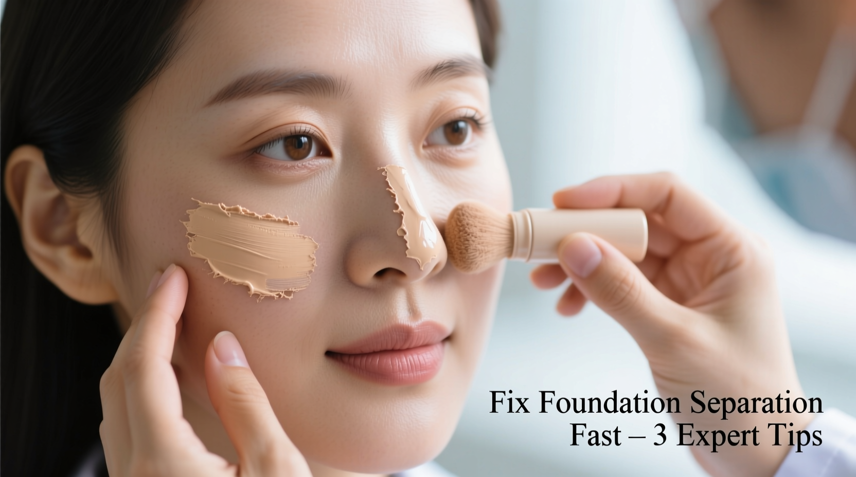 why does my foundation separate on my nose by midday fix it fast