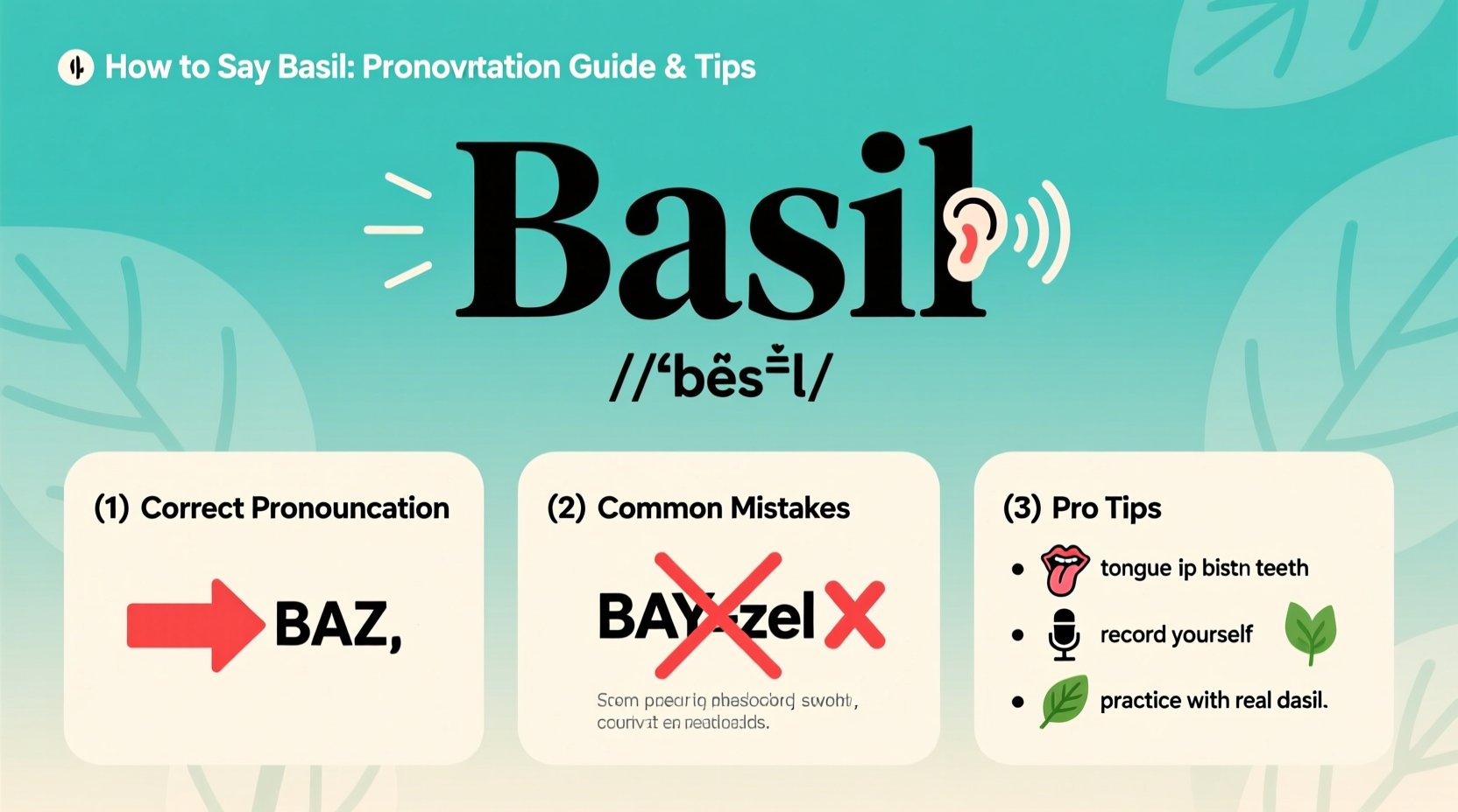 Basil Pronunciation: BAZ-uhl vs BAY-zuhl (2026)