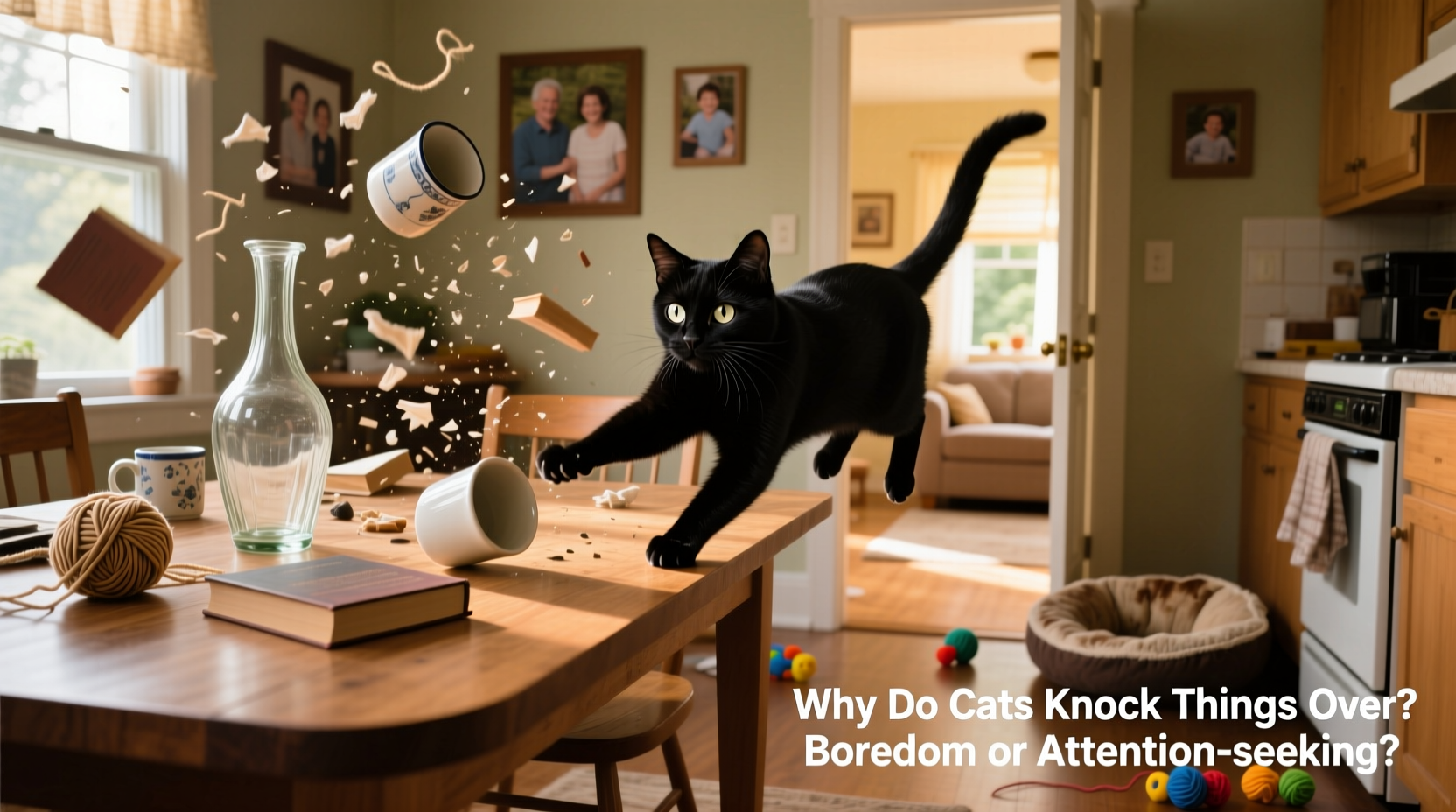 why does my cat knock things off tables boredom or attention seeking