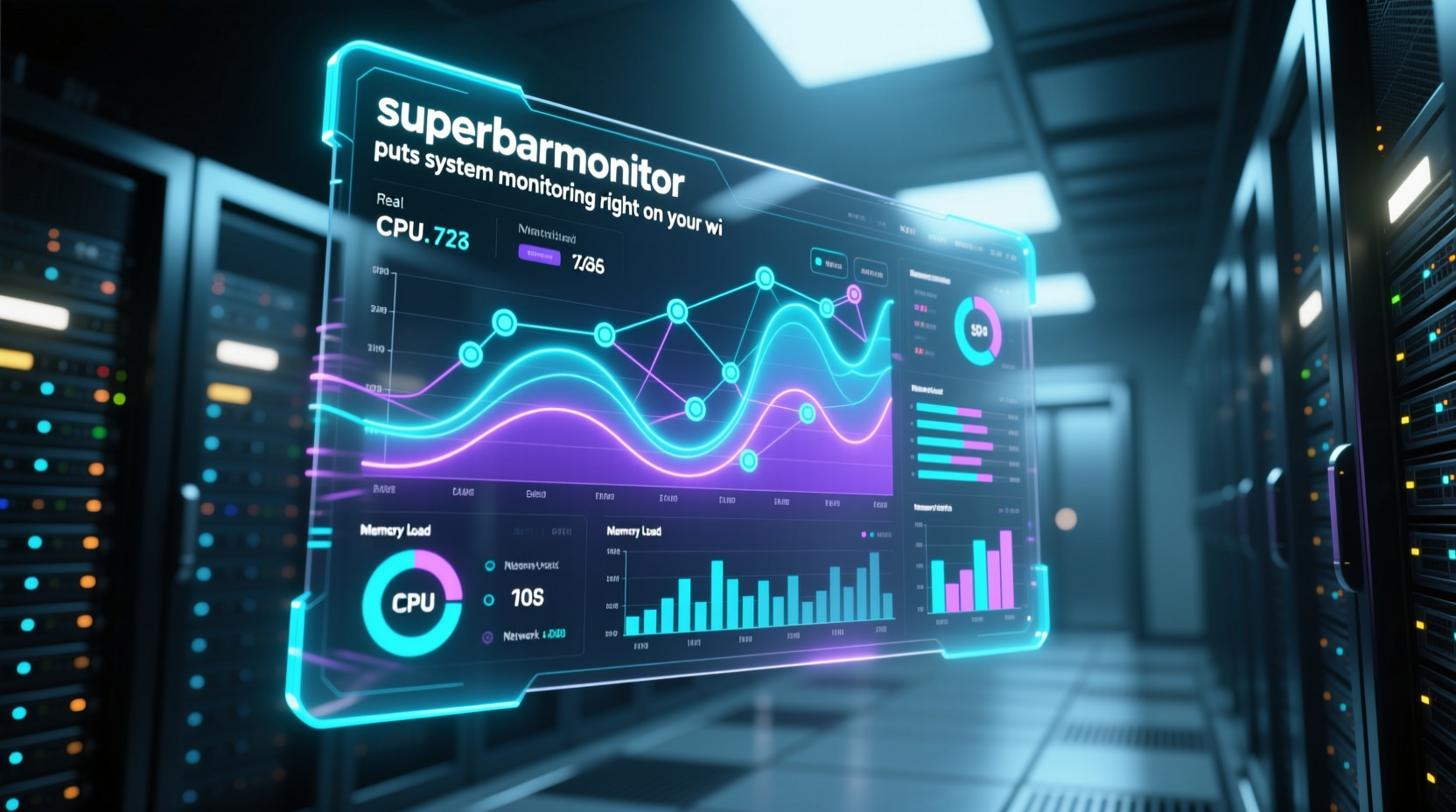 superbarmonitor puts system monitoring right on your wi