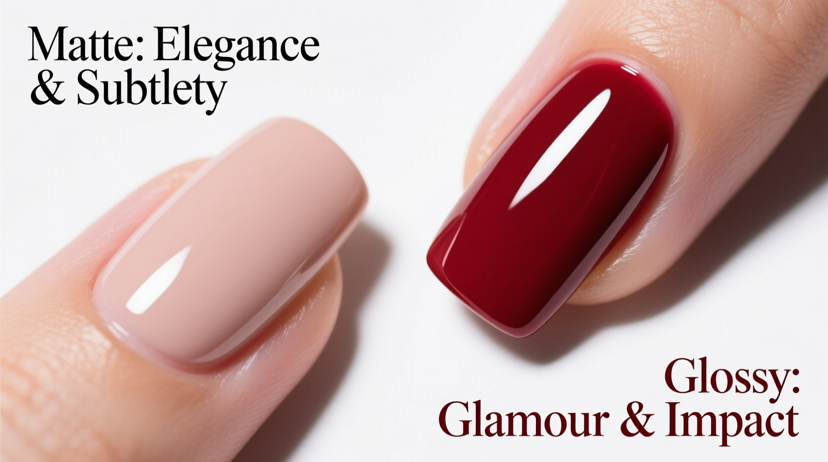 how to choose between matte and glossy nail polish for different occasions