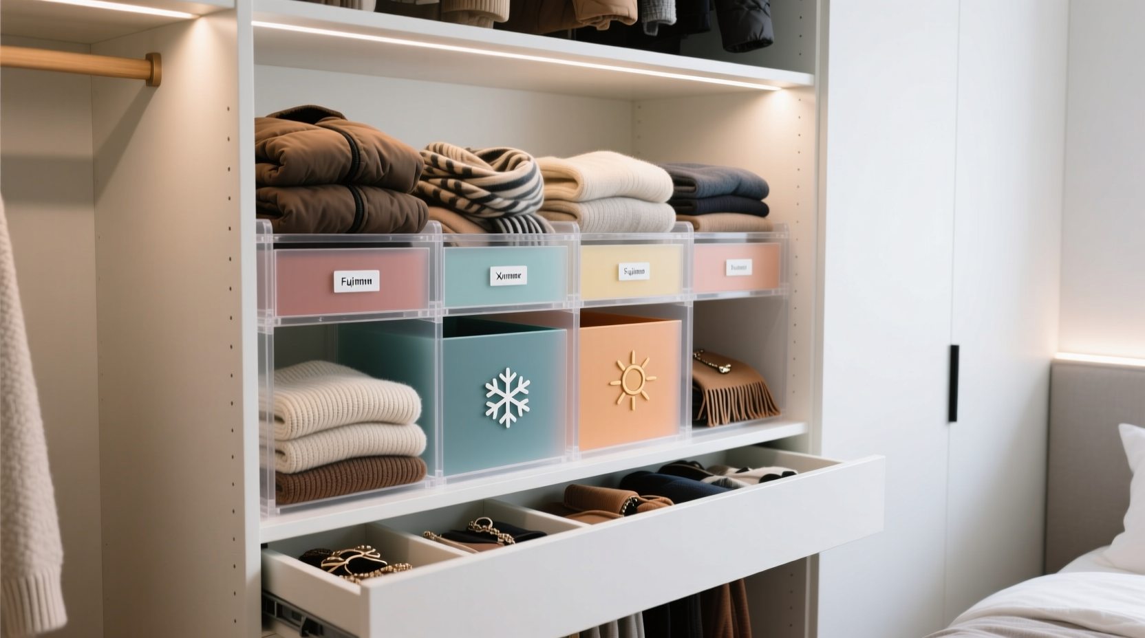 closet dividers vs shelf inserts for seasonal rotation