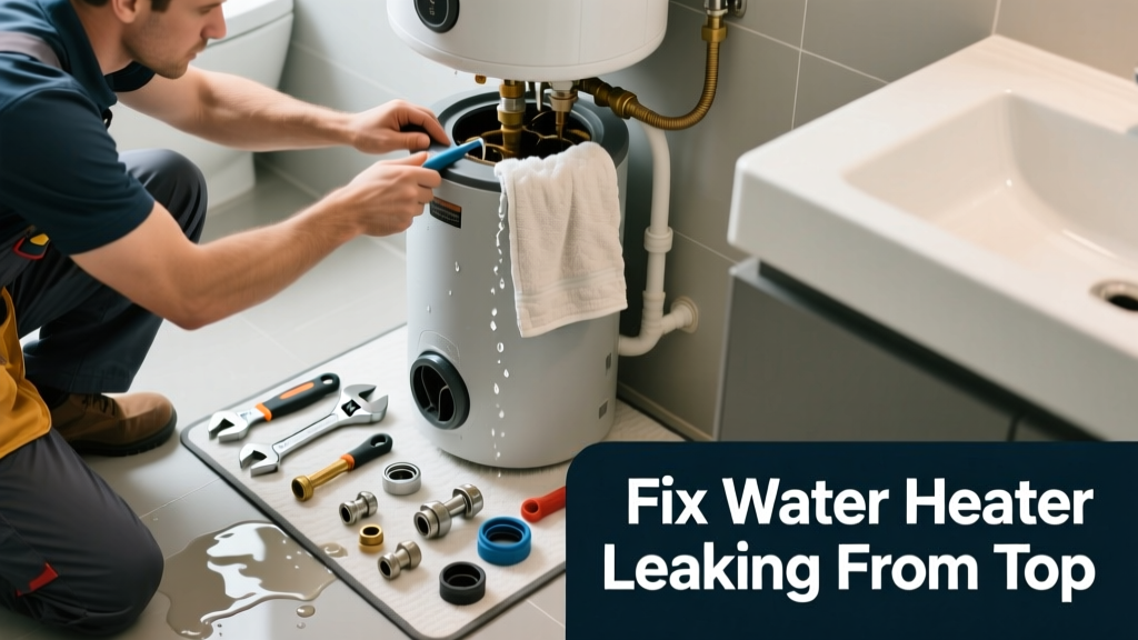 Fix Water Heater Leaking From Top in Bathroom