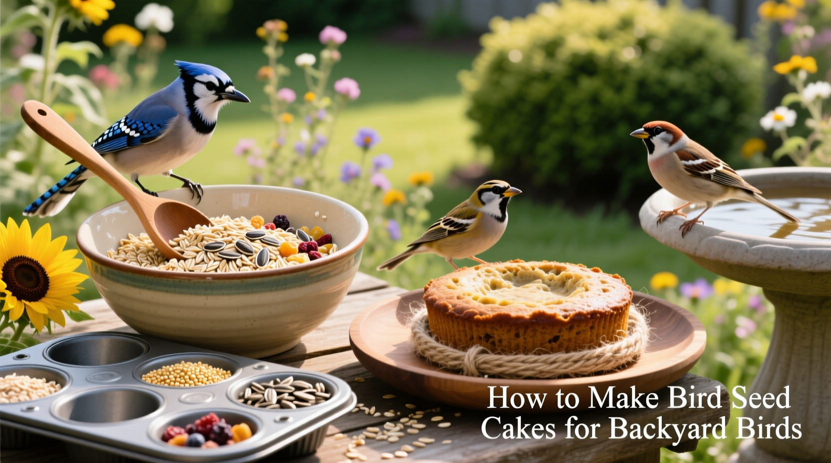 how to make bird seed cakes