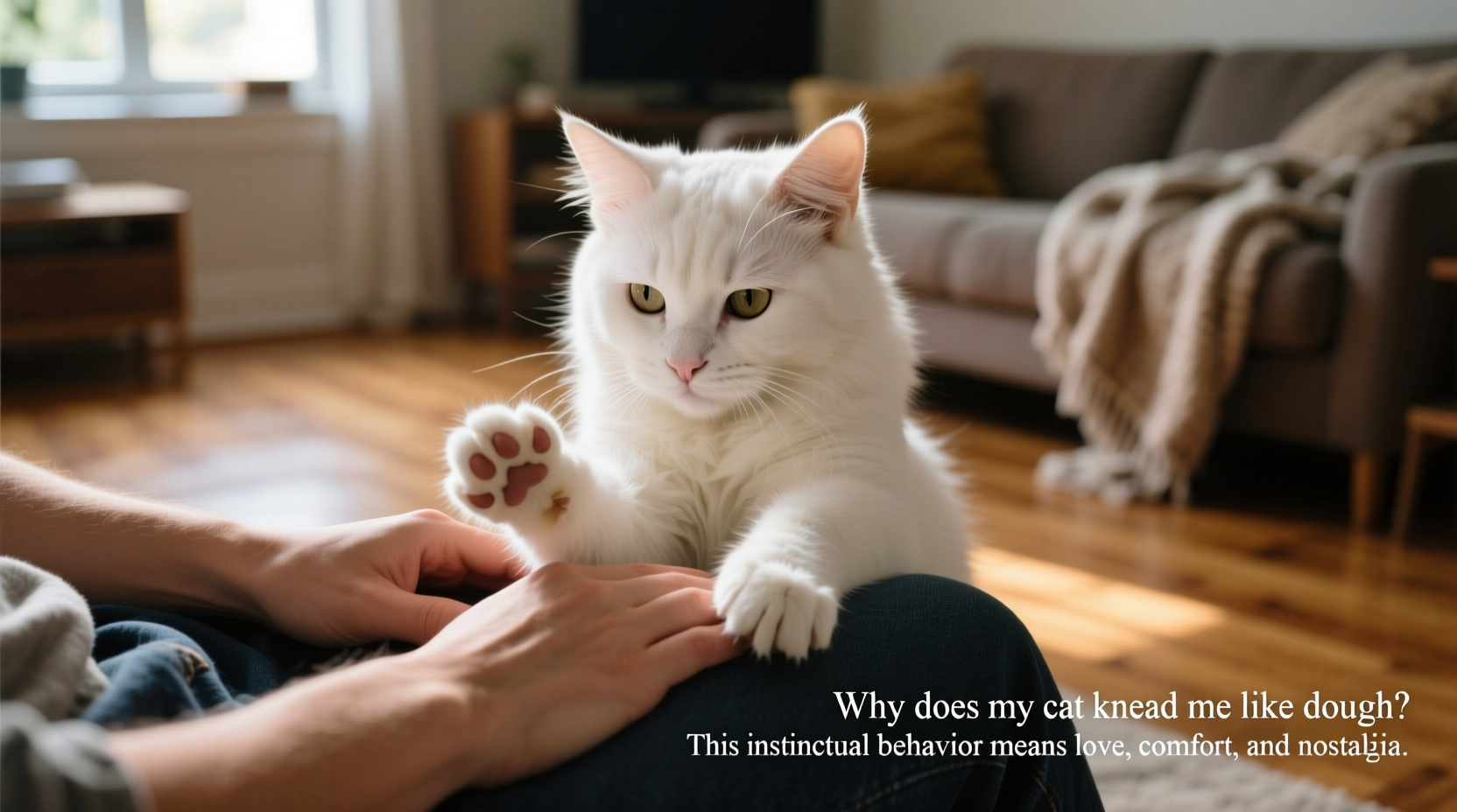 why does my cat knead me like dough what this instinctual behavior means