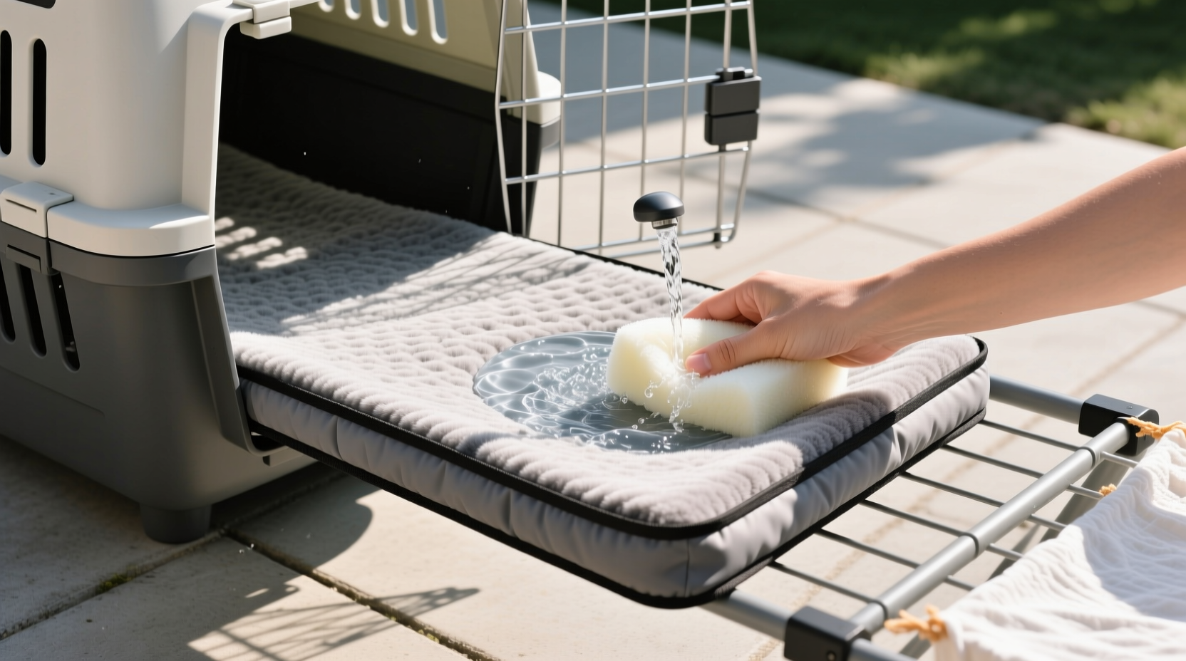 how to clean dog crate pads without peeling the backing