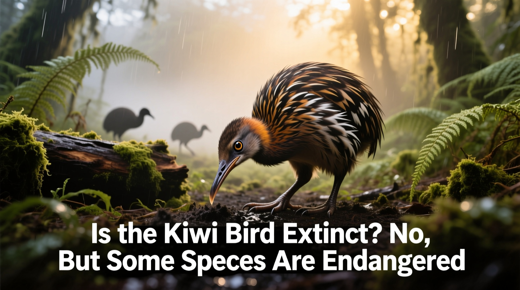 is the kiwi bird extinct