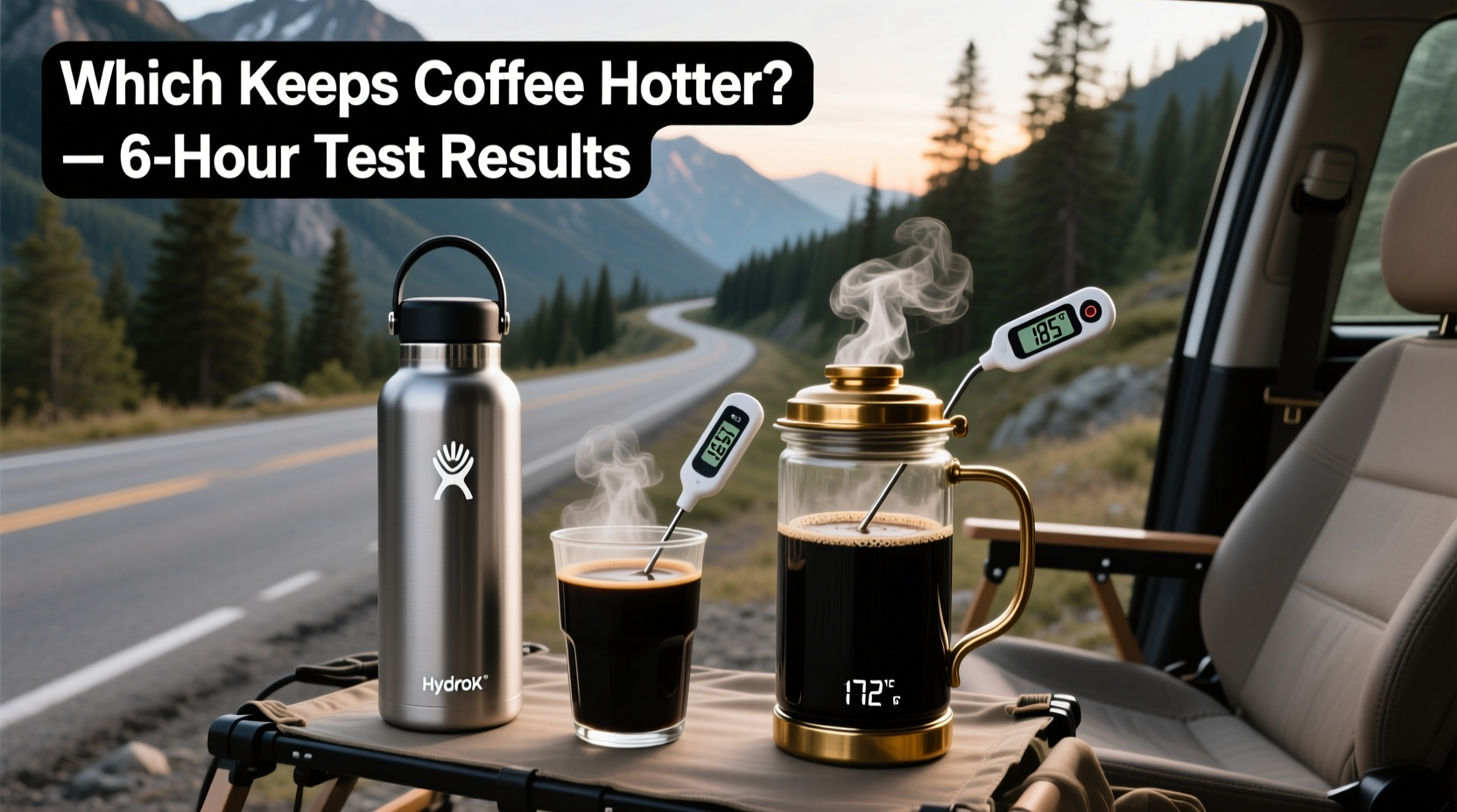 hydro flask vs thermos which keeps coffee hotter for longer on road trips
