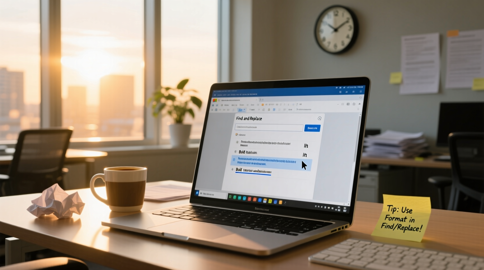 ms office tip search and replace word formatting