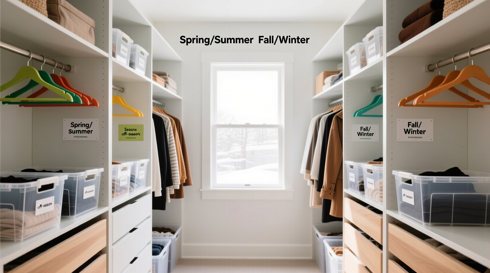 best practices for rotating seasonal clothes in a shared closet