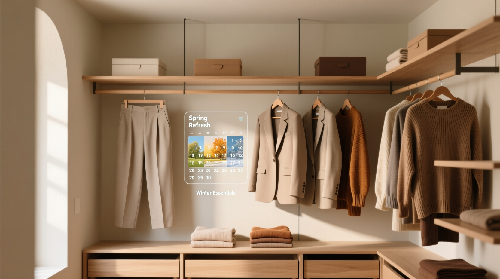 closet organization tips for capsule wardrobe transitions