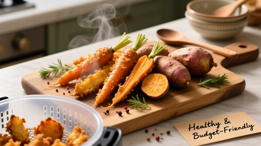 Air Fryer Carrots & Sweet Potatoes: Crispy, Healthy, Cheap