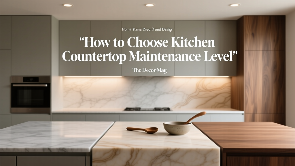 Kitchen Countertop Maintenance: Choose Your Level