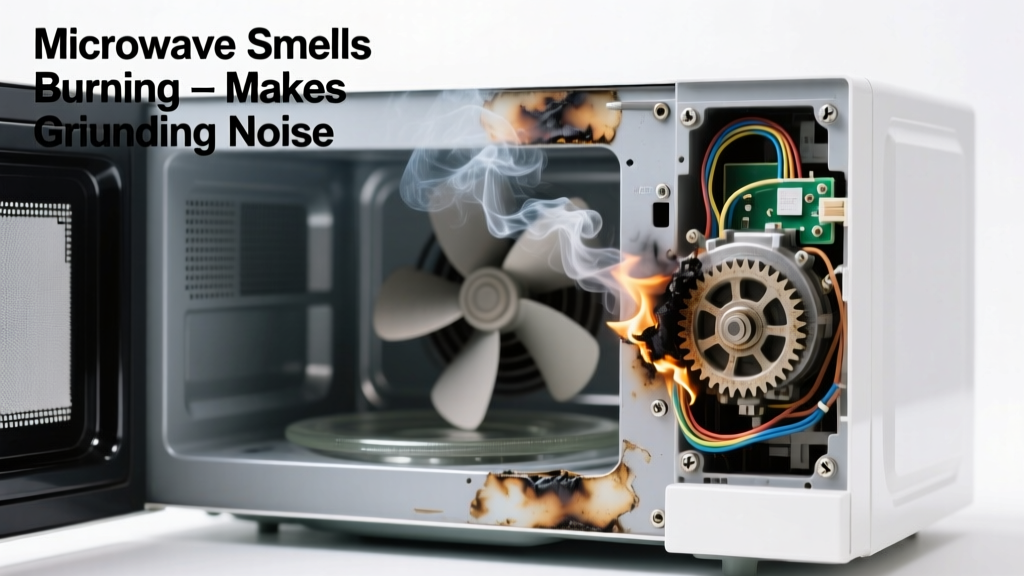 Microwave Smells Burning & Makes Grinding Noise