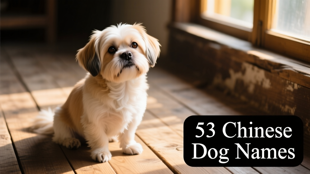 A calm, expressive Shih Tzu sitting on a sunlit wooden floor, head tilted gently