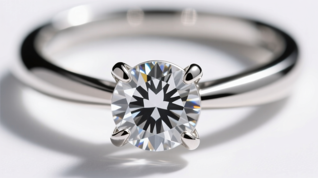 Close-up of a prong setting securing a round rhinestone on a silver hoop, showing metal claws tightly gripping the stone edge.