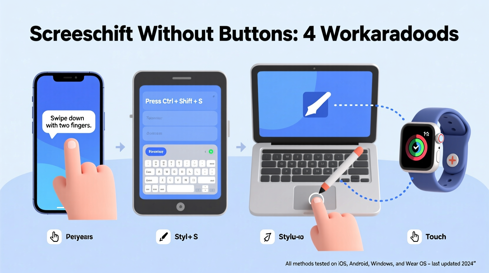 how to screenshot on any device even if the buttons are broken