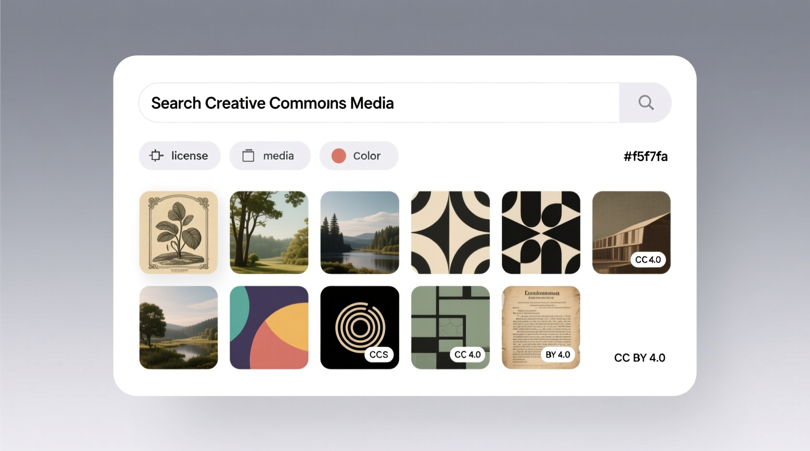 search for creative commons licensed media at cc search