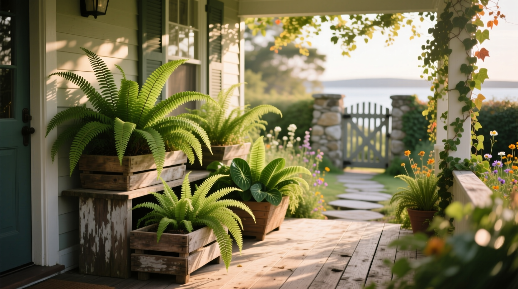 front porch fern ideas