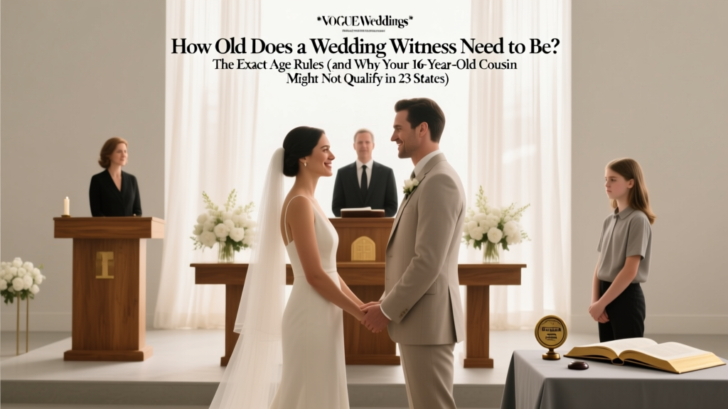 How Old Does A Wedding Witness Need To Be (2026)