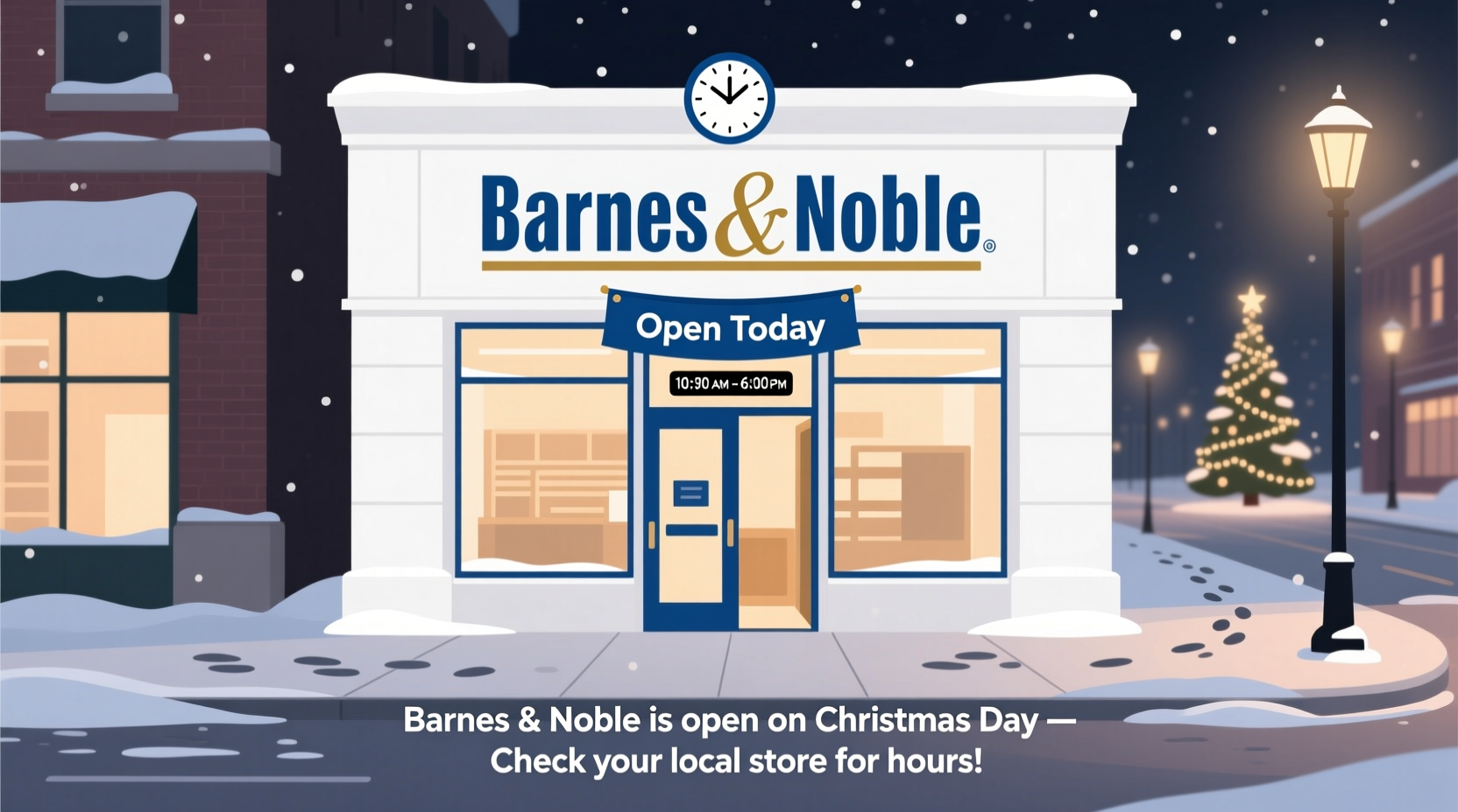 is barnes and noble open christmas