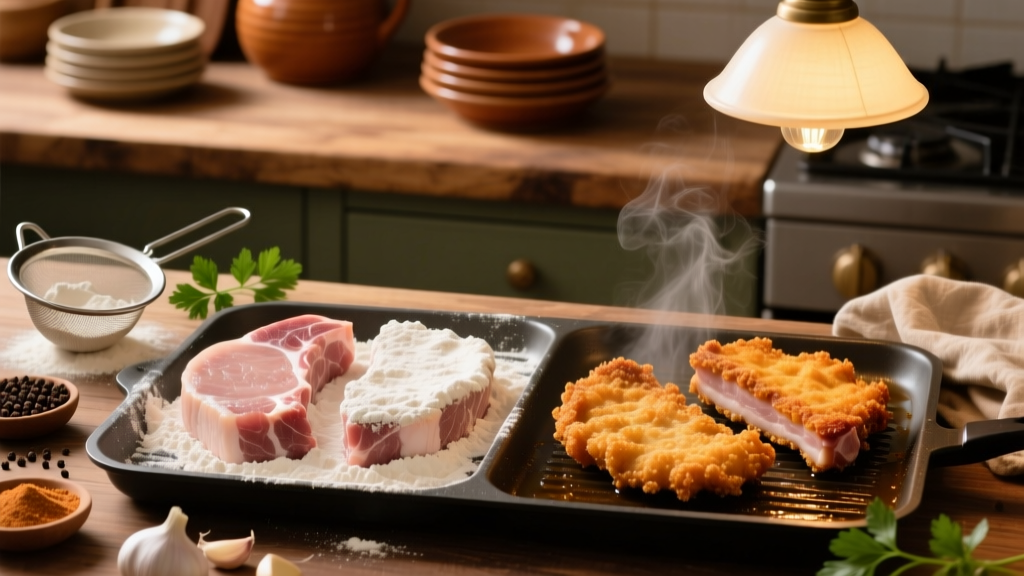 Crispy Fried Pork Chops with Flour in Air Fryer