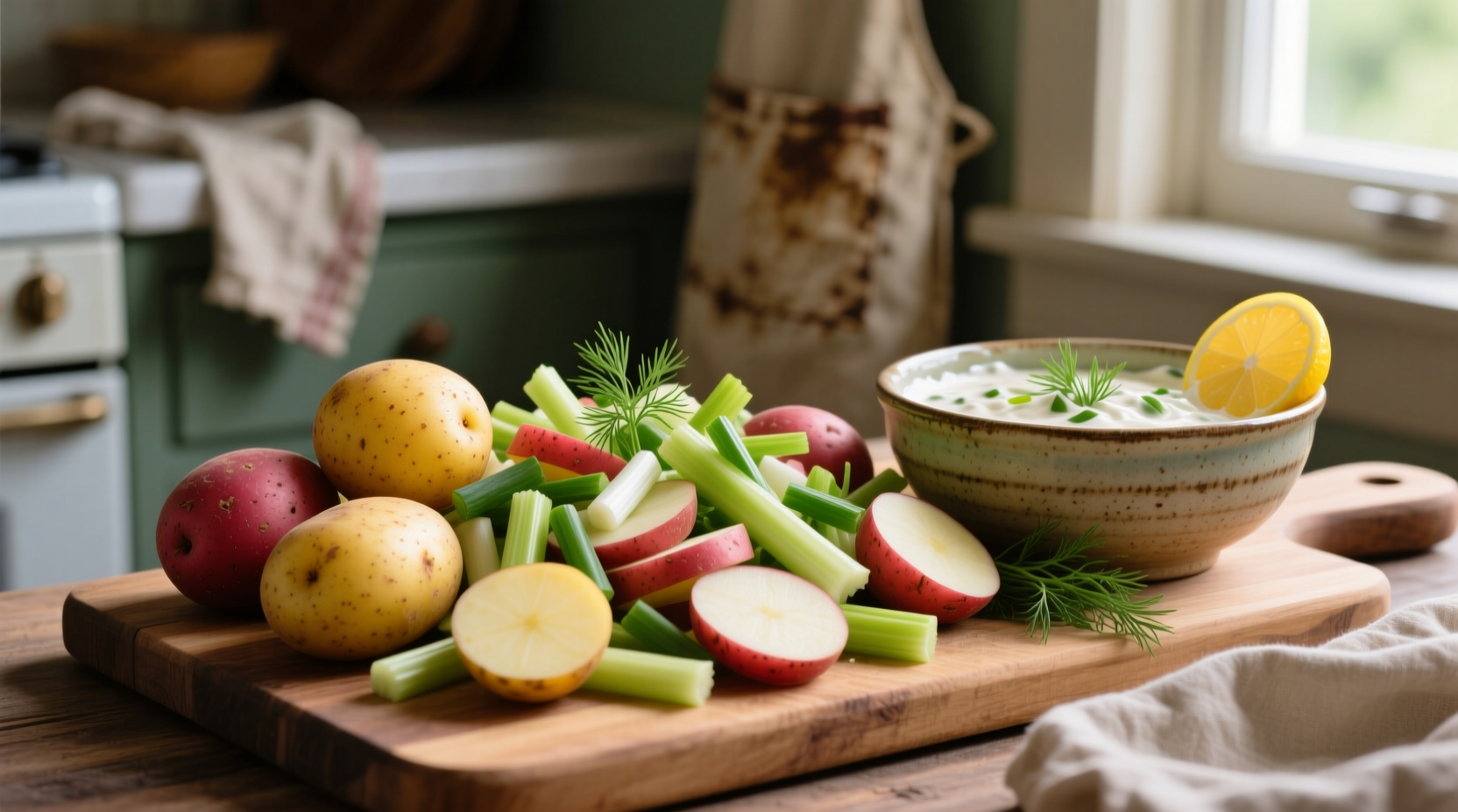 Yukon Gold and red potatoes for potato salad
