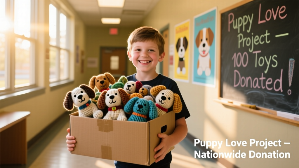 Fifth-Grader Donates Over 100 Handmade Dog Toys to Puppies Nationwide